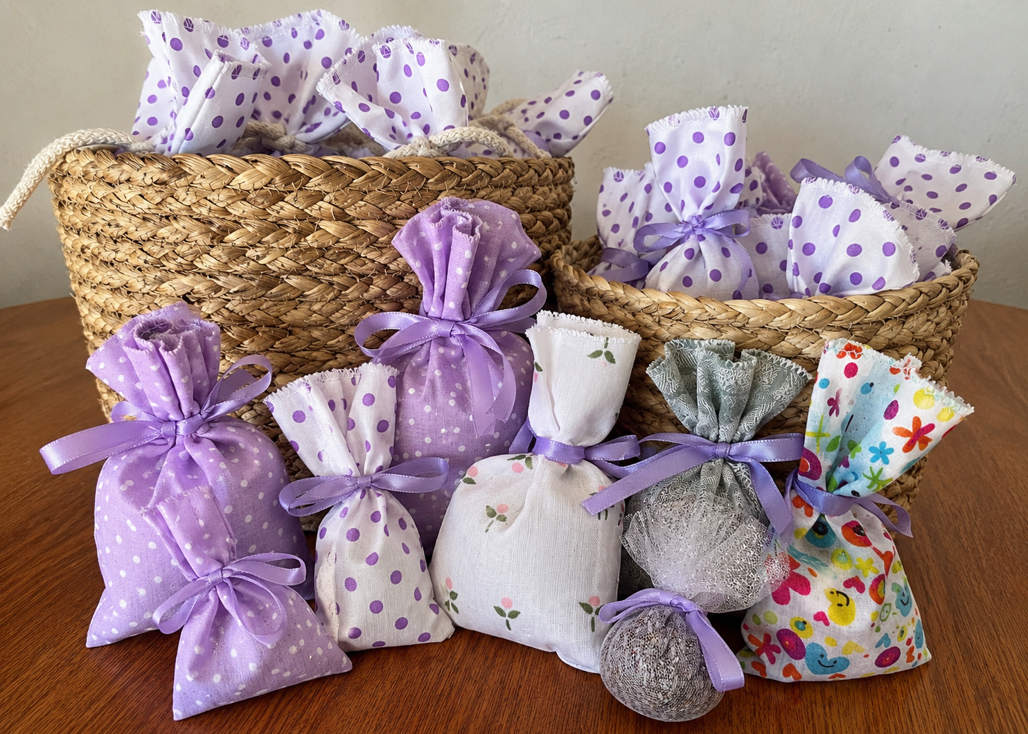 Bolsita de Lino con Flores Secas